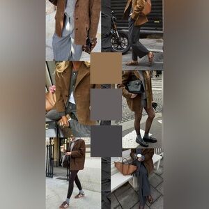 Color Blocking Tan & Grey with a hint of Orange